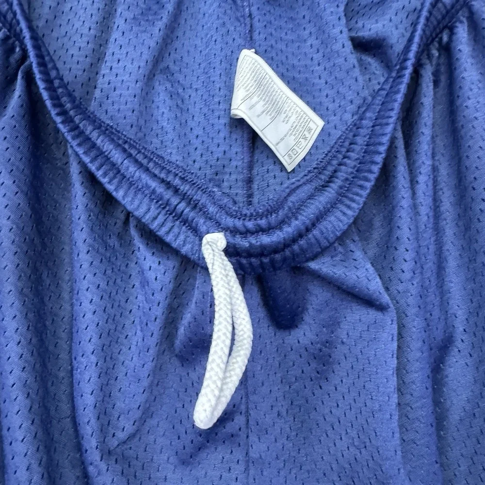 VTG Nike Gym Shorts Men's Size XL Blue Basketball Embroidered Logo Polyester Y2K